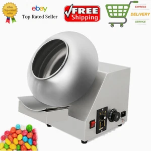 8L Professional Small Nuts Sugar Peanut Chocolate Candy Coating Machine 110V New - Picture 1 of 9
