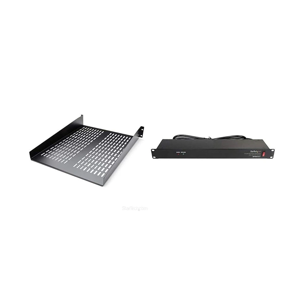 StarTech.com 1x 2U Vented Rack Mount Shelf – 22in Deep - 50lbs Capacity (C - Image 1 of 1
