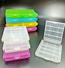 Colorful AA Battery Storage Case Holder Box For Four AA Type Batteries - NEW
