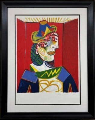 Picasso "Buste de Femme" Estate Подписанное Ограниченное Издание В Рамке Искусство НОВОЕ - Изображение 1 из 4