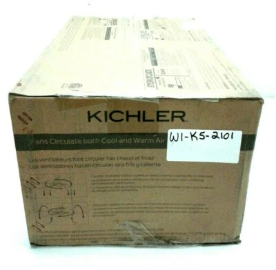 Kichler 330016SBK Basics Pro Premier LED 52" Black Ceiling Fan With Light  - Image 1 of 4