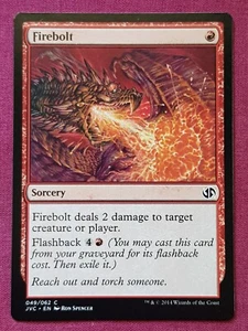Magic The Gathering DUEL DECKS ANTHOLOGY JACE VS CHANDRA FIREBOLT red card MTG - Picture 1 of 2