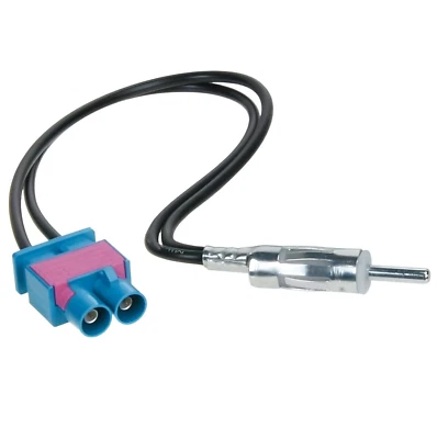 Doppel FAKRA Stecker 2fach auf DIN Stecker Antennenadapter Audi VW Seat Skoda - Bild 1 von 2