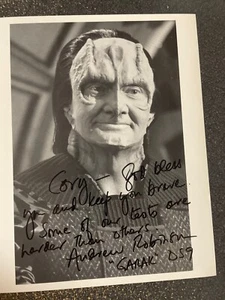 Andrew Robinson signed s/w 8x10 Foto Garak Star Trek Deep Space Nine v.nice - Bild 1 von 2