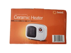 Soleil Personal Indoor Ceramic Mini Heater White New 250w - Picture 1 of 4