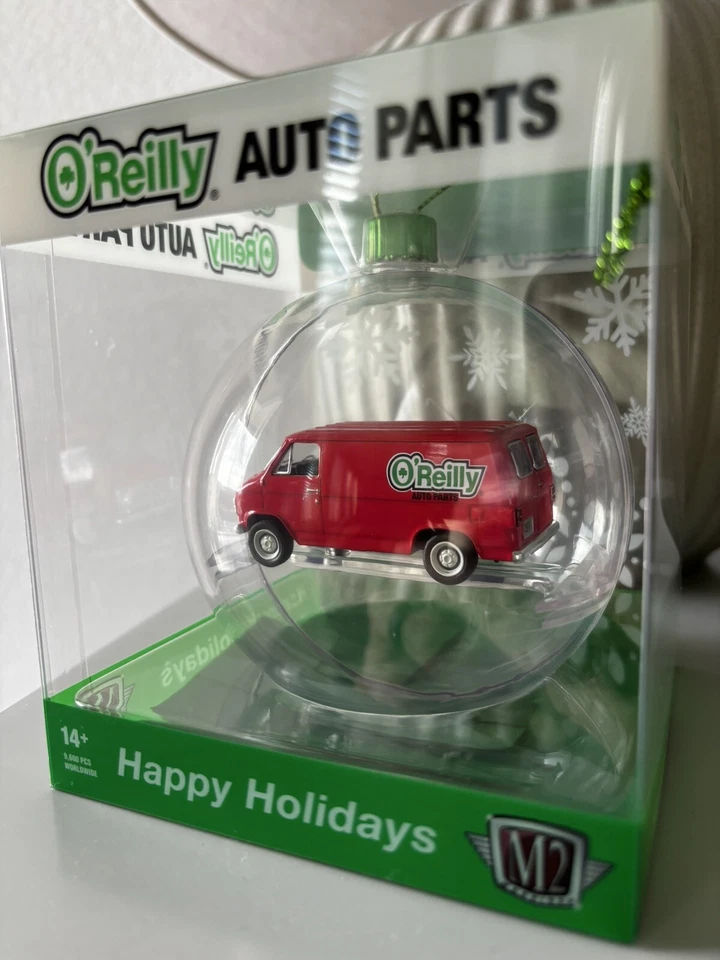NEW EARLY RELEASE M2 Machines O'Reilly Exclusive Ornament 1971 Chevy Van RED! - Image 1 of 1