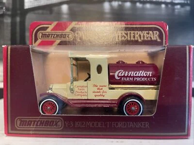 Matchbox Car Models of Yesteryear Y3 1912 Model T Ford Tanker Carnation Farm - Image 1 of 4