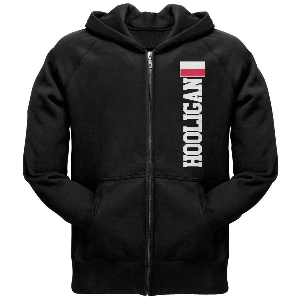 World Cup Hooligan Poland Mens Full Zip Hoodie - Изображение 1 из 1