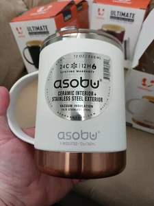 Asobu Infinite Stainless Steel Insulated Coffee Mug with Inner Ceramic Coating a - Picture 1 of 5
