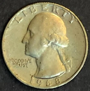 1968-P WASHINGTON QUARTER - EAGLE BACK - MS BU - TONED - 5 - Picture 1 of 2