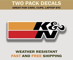 K&N Sticker Decals K&N Air Filter Racing Stickers K and N Intake Hot Rod Sticker - Picture 1 of 2
