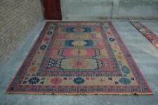 SIZE : 9'8 x 13'1 Feet Vintage Afghan Handmade Sumak Area Wool Kelim Star Rug. 