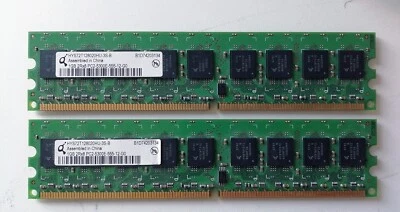 Lot de 2 Memory RAM 1GB Qimonda - Photo 1/2