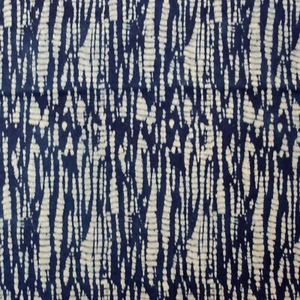 Indian Indigo Shibori Block Print 100% Cotton & Voile Women Dress Fabric Cloth - Picture 1 of 2