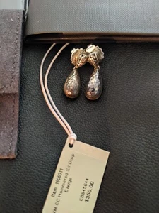 John Hardy Drop Dangle Hammered Sterling Silver 925 Earrings - Picture 1 of 3