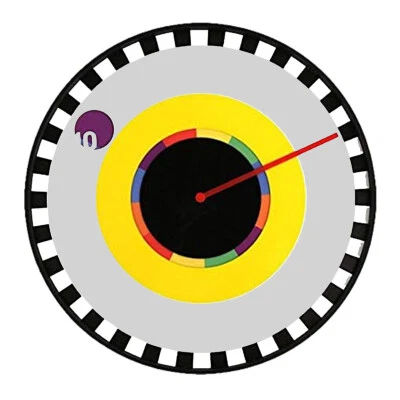 Звездочки настенные часы от "Милтон Глазер" 25 см стекла современной конструкции с помощью Kikkerland - Изображение 1 из 4