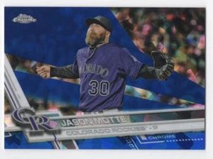 2017 Topps Chrome Sapphire Print Run 250 Jason Motte #559 Colorado Rockies - Picture 1 of 2