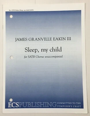 Teclado coral Sleep My Child SATB partituras canción de cuna galesa publicación ECS Foto 1 de 4