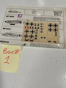 Modelmark German WW2 BF 109E Airplane Decal Sheet - Picture 1 of 1