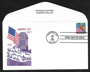#2921b 32c Flag over Porch - ARIPEX '97 Cachet - Bkt Single- Artmaster FDC - Picture 1 of 2