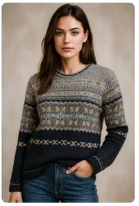 American Eagle Outfitters Pullover Vintage 100% schottische Wolle Pulli Damen L - Bild 1 von 5