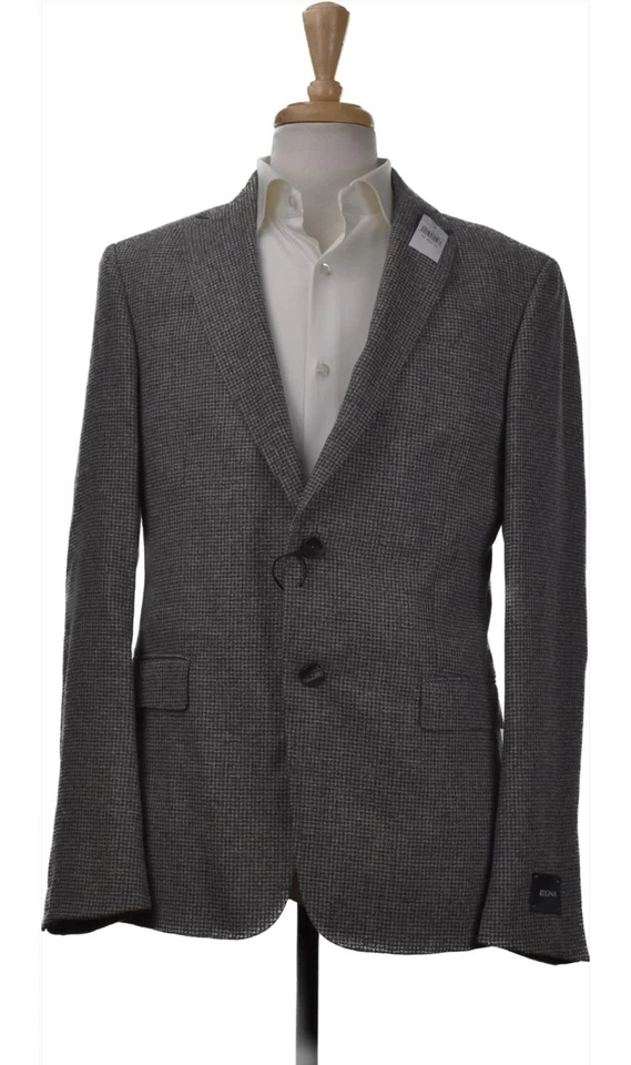 Chaqueta Blazer Ermenegildo Z Zegna Hombres Mezcla de Lana Gris Elegante Tejida 40 R NUEVA $1185 Foto 1 de 4