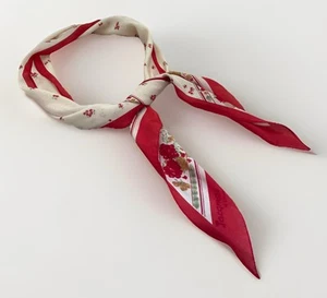 Ladies ‘Jacqmar ’Cream Red Floral Pattern Scarf Polyester 158cm Long 24cm Wide - Picture 1 of 3