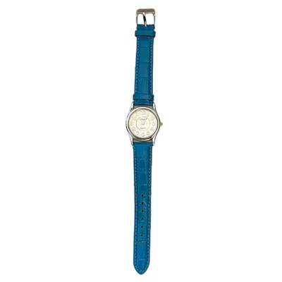 Gossip Watch Women’s Quartz Round Silver Tone Turquoise Leather Strap GSP234A - Image 1 of 4
