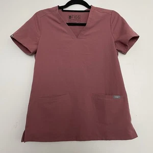 Women’s FIGS Casma Three-Pocket Scrub Top Mauve 1367 Size XS  - Picture 1 of 6