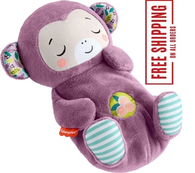 Fisher-Price успокоить 'n уютно фиолетовый обезьяна плюшевая портативная звуковая машина новый - Изображение 1 из 4