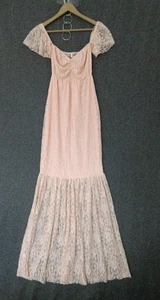 Pregnancy Women's S Long Dress Deep V-Neck Maternity Lace Gown Photo Shoot - Picture 1 of 12