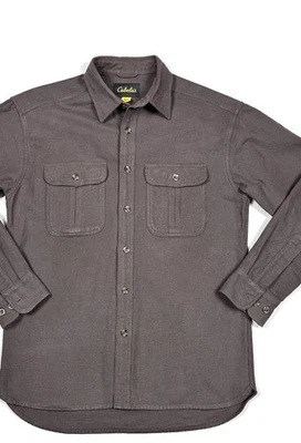 Cabela’s Deerskin Chamois Button Up Shirt/Jacket Men’s M Taupe Gray New - Image 1 of 4