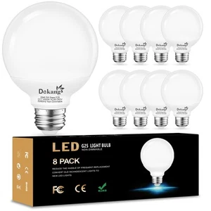 8-Pack LED Vanity Light Bulbs for Bathroom 4000K Natural Daylight - Picture 1 of 8