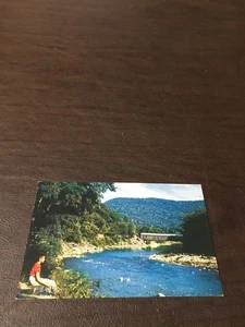POSTAL SIN PUBLICAR - PUENTE CUBIERTO VERMONT SOBRE EL RÍO OESTE - Imagen 1 de 2