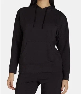 Athletic Works Black Long Sleeve Pullover Hoodie Women's L (12-14) ~ NICE - Image 1 of 4