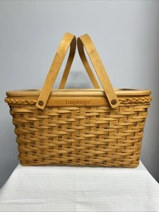 Longaberger 2000 Founder’s Market Basket Handwoven W/ Lid To Dad With Love EUC - Bild 1 von 14