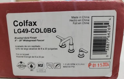 Pfister LG49-COL0 Colfax 1.2 GPM Widespread Bathroom Faucet Brushed Gold - Image 1 of 3