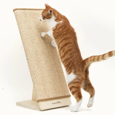 Griffoir pour Chat, 60 cm en Sisal Naturel avec Rampe, Tapis Griffoir Interch... - Photo 1/4