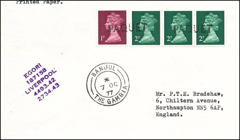 Paquebot merchant vessel EGORI Liverpool Great Britain UK via Banjul The Gambia - image 1 of 1