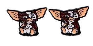 Gremlin Gizmo Figuren 1/2 Zoll groß Metall Emaille Ohrstecker - Bild 1 von 1