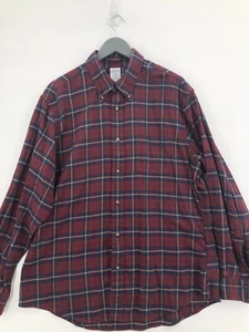 Brooks Brothers Hemd Erwachsene Extra Large Rot Knopfleiste Langarm Regent Herren - Bild 1 von 10