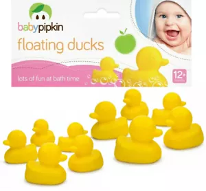 8 Pack Yellow Floating Ducks Baby Bath Toys Fun Play Bathtime Kids Toddlers 1Y+ - Picture 1 of 4