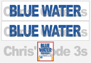 Code 3 Adhesive Vinyl Trailer Decal - Blue Water Shipping - 1/50 1/64 1/76 1/148 - Picture 1 of 1