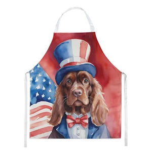 Sussex Spaniel Patriotic American Apron DAC5808APRON - Picture 1 of 5