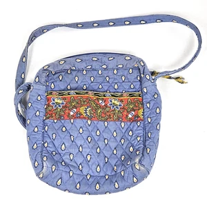 Vintage Vera Bradley Handbag Travel Shoulder Strap Laptop "French Blue" Pattern - Picture 1 of 10