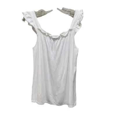 Papo d’ Anjo Flutter Sleeve Knit Top White Girl’s Size 12 - Image 1 of 4