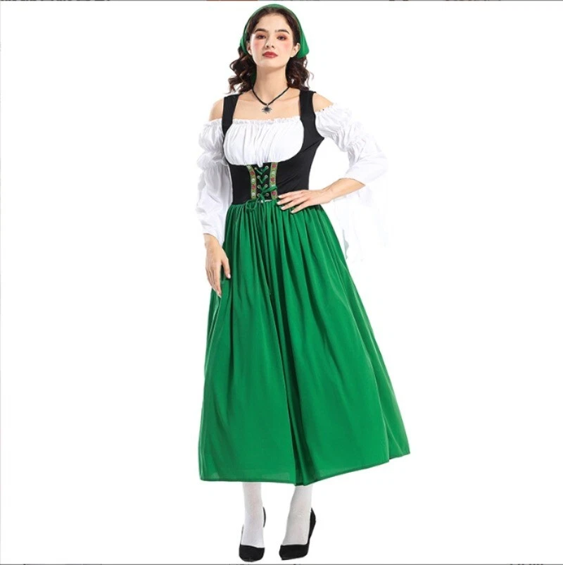 Womans Oktoberfest Costume Christmas Festive Outfit Heidi Beer Maid Party Dress - Image 1 of 4