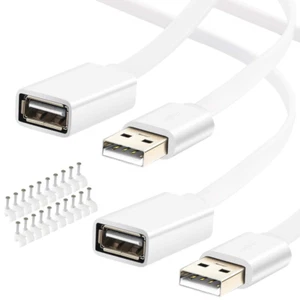 13FT 2 Pack USB Power Extension Cable for Wyze Cam,Wyzecam Pan,Yi Cam,Yi Dome Ho - Picture 1 of 12