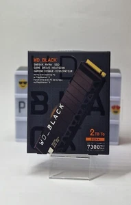 SSD de jeu noir NVMe WD_Noir SN850X 2 To M.2 2280 PCIe Gen4 NVMe avec dissipateur thermique jusqu'à 7300 - Photo 1/4