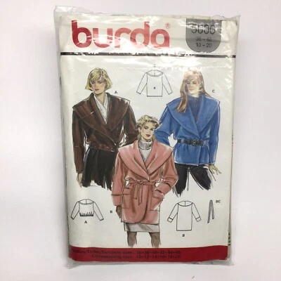 Patrón de costura de abrigo frontal forrado Burda 5000 Foto 1 de 4